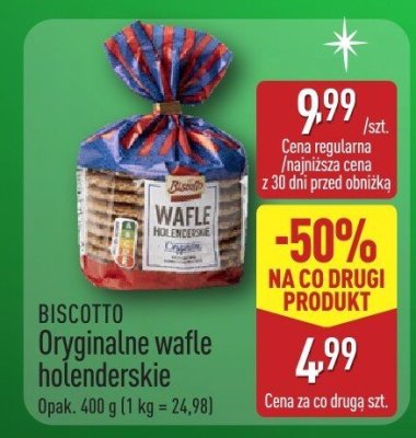 BISCOTTO Oryginalne wafle holenderskie promocja w Aldi