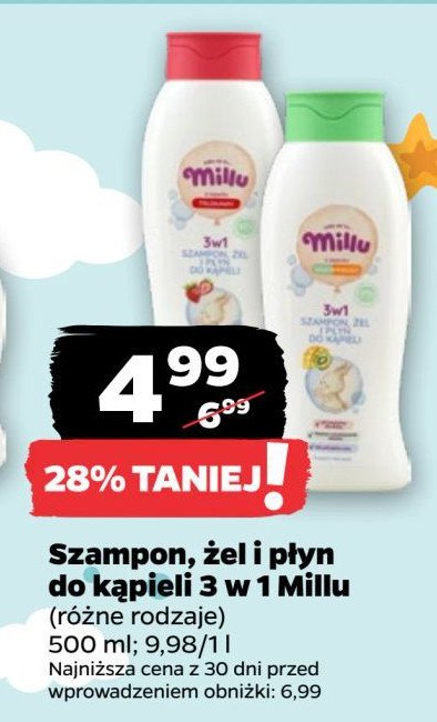 Szampon żel i płyn do kąpieli 3w1 czerwony Millu promocja