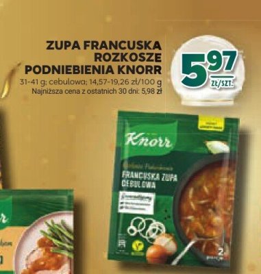 Zupa francuska rozkoszne podniebienia Knorr promocja w Stokrotka