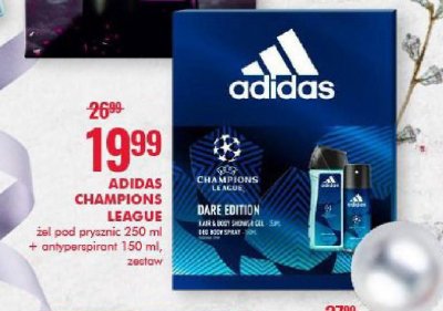 Zestaw w pudełku: żel pod prysznic 250 ml + antyperspirant 150 ml Adidas champions edition Adidas cosmetics promocja