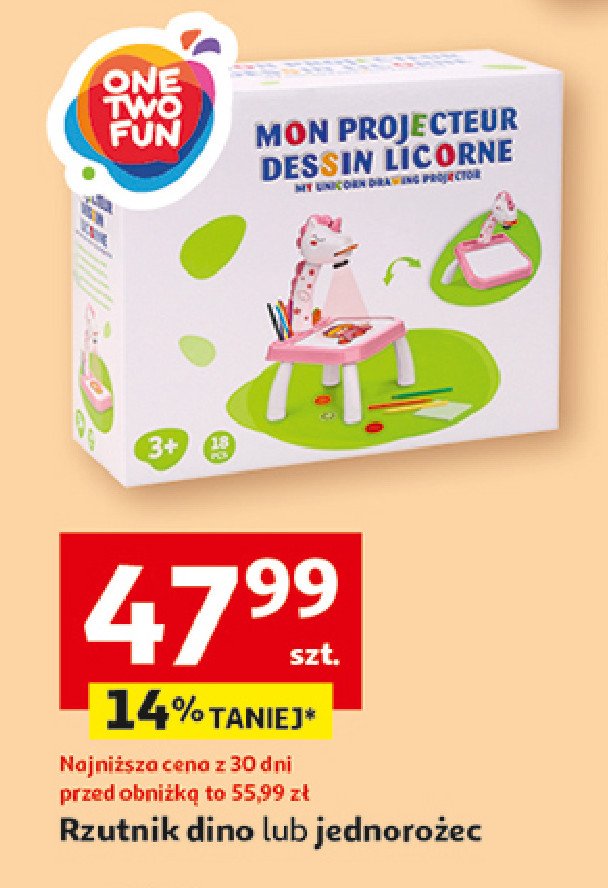 Rzutnik dino One two fun promocja w Auchan