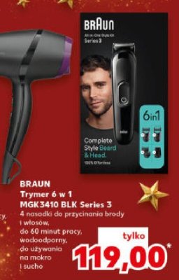 Trymer 6 w 1 Braun MGK 3410 BLK Series 3 promocja w Kaufland