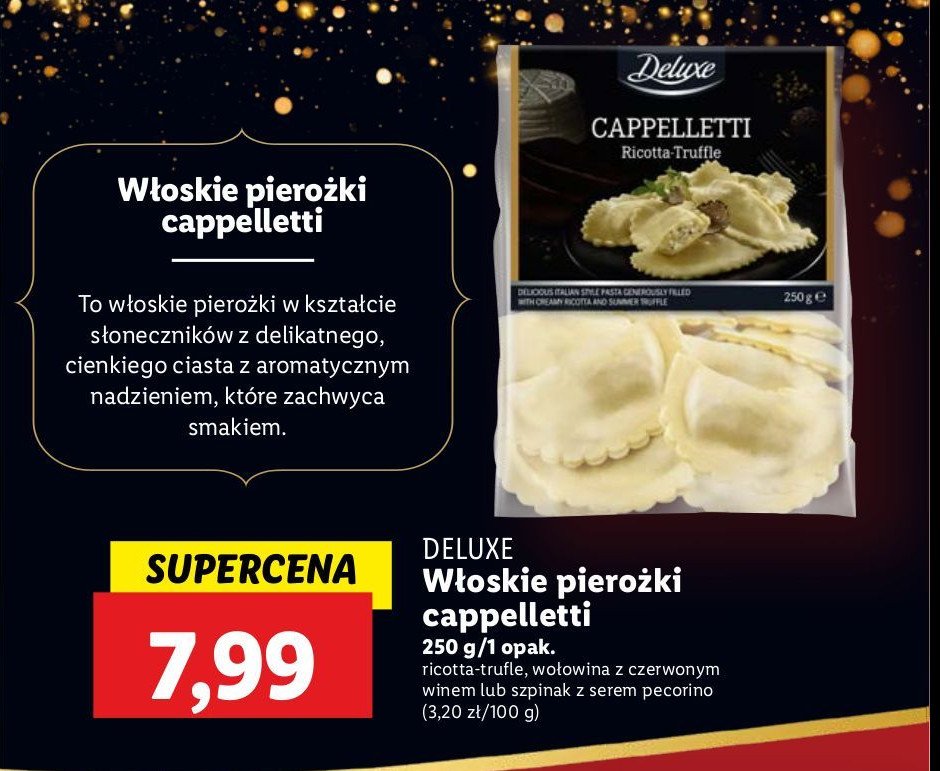 Pierożki cappelletti ze szpinakiem i serem pecorino Deluxe promocja