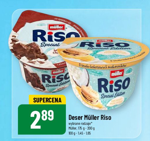 Deser o smaku kokosowych makaronik贸w Muller riso promocja