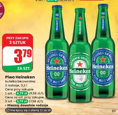 Piwo Heineken  promocja w Dino