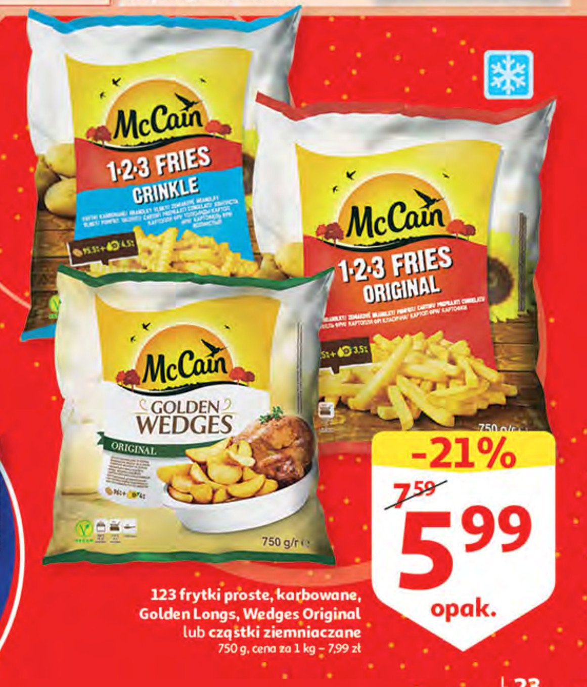 Frytki Mccain golden wedges promocja
