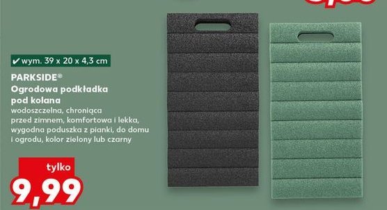 Podkładka ogrodowa pod kolana 39 x 20 x 4.3 cm Parkside promocja w Kaufland