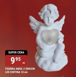 Figurka anioł z sercem LED Cortina promocja w bi1
