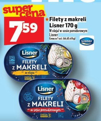 Filety z makreli Lisner 170g promocja w TOPAZ