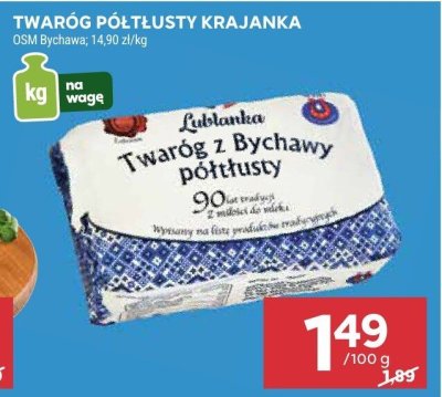 Twaróg półtłusty krajanka OSM Bychawa promocja w Stokrotka