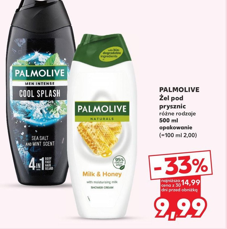 Żel pod prysznic cool splash Palmolive for men intense promocja w Kaufland