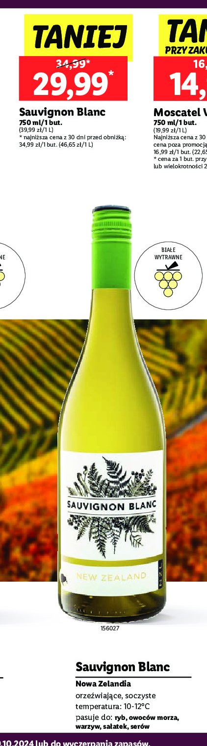 Wino białe wytrawne SAUVIGNON BLANC promocja