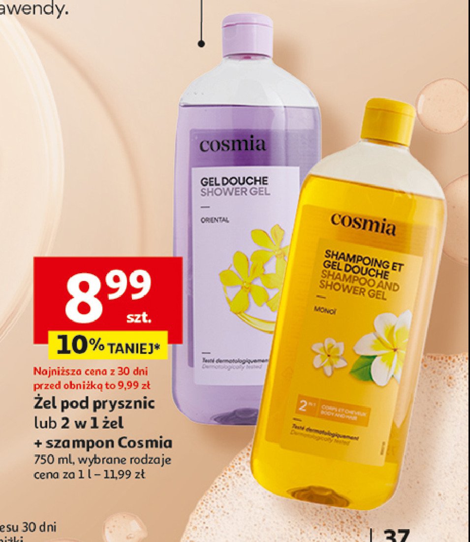 Szampon i żel pod prysznic monoi 2w1 Cosmia promocja