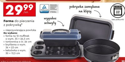 Forma do pieczenia z pokrywką - keksówka 30x13,5 cm promocja w Biedronka