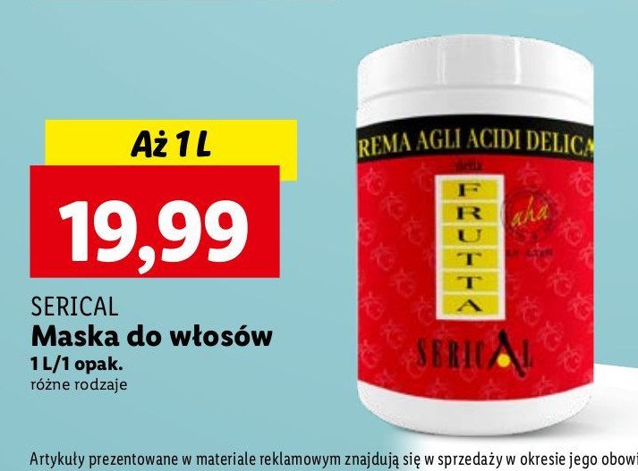 Maska do włosów frutta Serical promocja