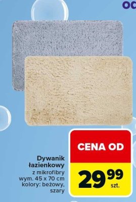 Dywanik łazienkowy z mikrofibry, 45x70 cm Carrefour Market promocja w Carrefour Market