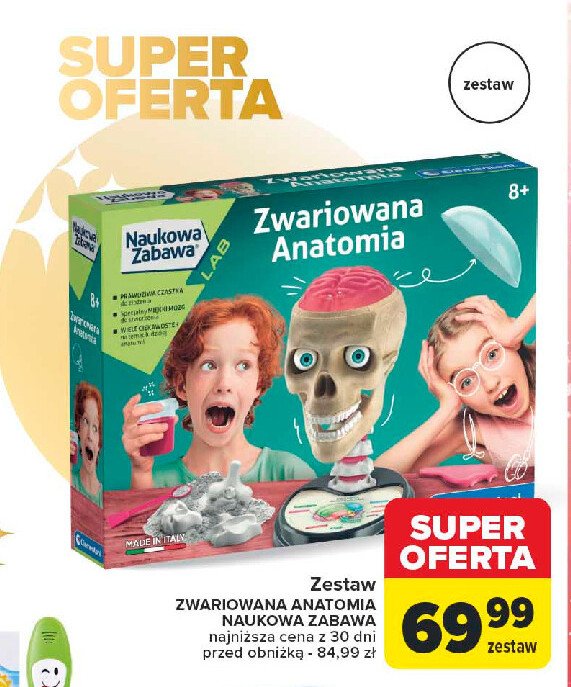 Naukowa zabawa - zwariowana anatomia Clementoni promocja w Carrefour Market