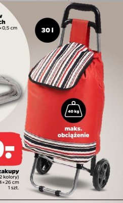 Wózek na zakupy 86,5x34x26 cm, 2 kolory promocja w Netto