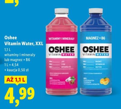 Napój Oshee Vitamin Water, XXL witaminy i minerały promocja w Lidl