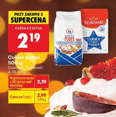 Cukier puder Diamant promocja w Biedronka