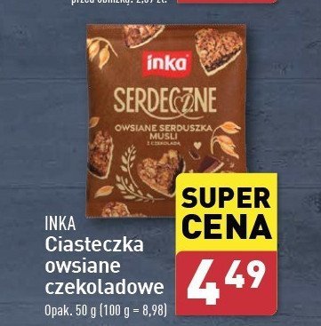 Owsiane serduszka musli z czekoladą Inka serdeczne promocja