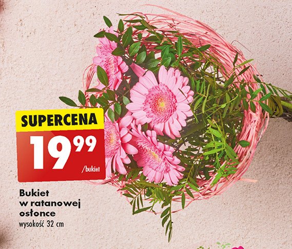 Bukiet w osłonce ratanowej promocja