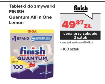 Tabletki do zmywarki FINISH Quantum All in One Lemon promocja w NEONET