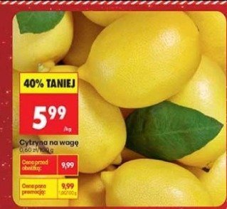 Cytryna na wagę promocja w Biedronka