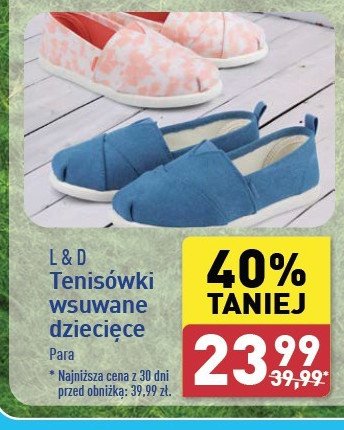 Tenisówki wsuwane L&d promocja