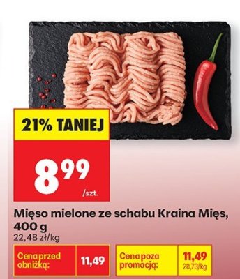 Mięso mielone ze schabu Kraina Mięs promocja w Biedronka