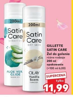 呕el do golenia olay vanilla scent Gillette satin care promocja