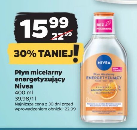 Płyn micelarny energy Nivea promocja