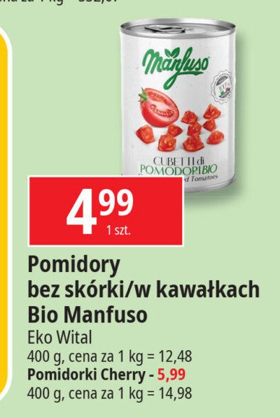 Pomidory cherry bio Manfuso promocja