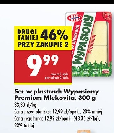 Ser żółty premium plastry Mlekovita wypasiony promocja w Netto