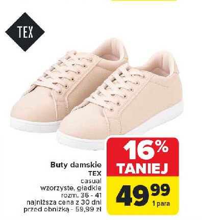 Buty damskie casual 36-41 Tex promocja w Carrefour