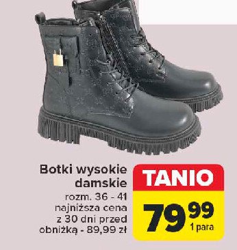 Botki damskie wysokie rozm. 36-41 promocja