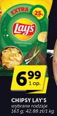 Chipsy Lay's wybrane rodzaje 163 g 42.88 zł/kg promocja w Groszek