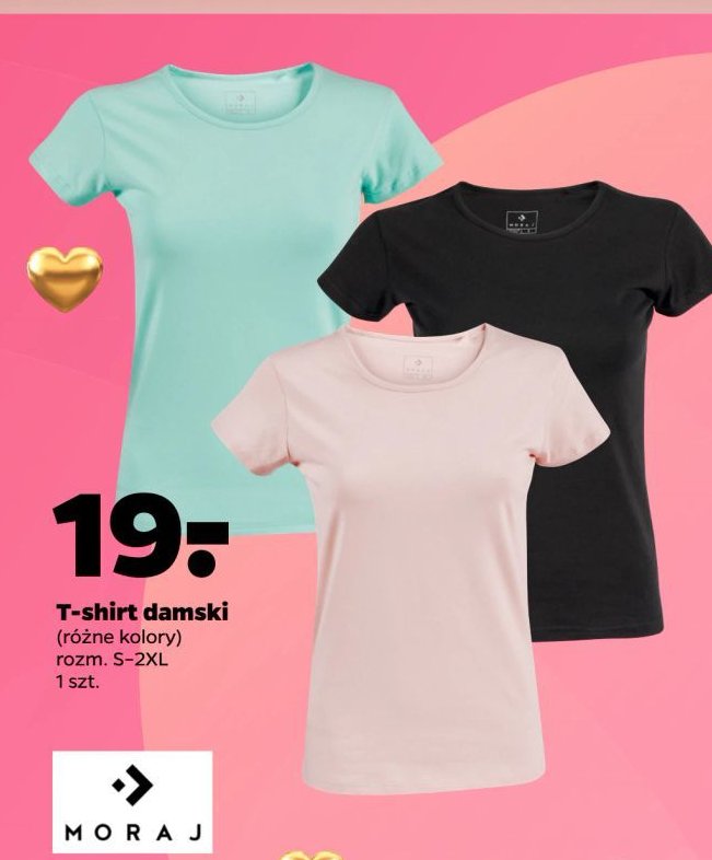 T-shirt damski s-2xl Moraj promocja w Netto