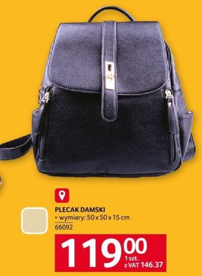 Plecak damski Puccini promocja w Selgros