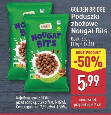 Poduszeczki nugatowe GOLDEN BRIDGE promocja w Aldi