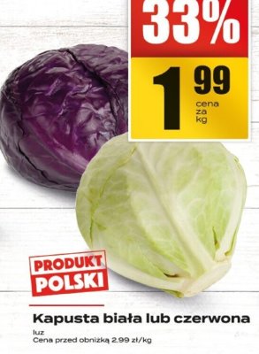 Kapusta bia艂a promocja w Supeco