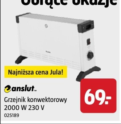 Grzejnik konwektorowy 2000 W 230 V Anslut promocja w Jula