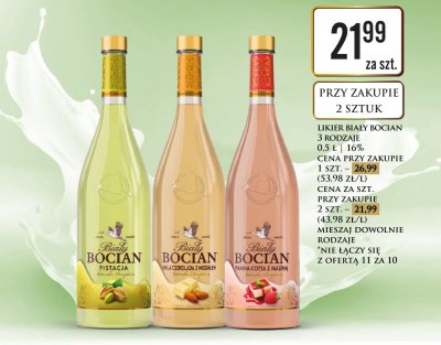 Likier Biały Bocian Panna Cotta z Maliną promocja w Dino