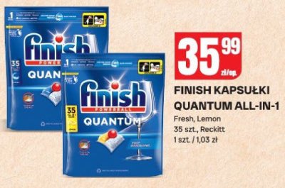 Kapsułki Finish Quantum All-in-1 Fresh promocja w Chorten