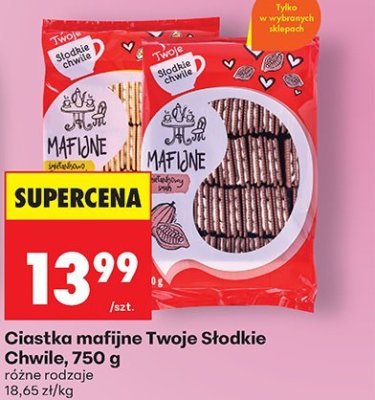 Ciastka mafijne 750 g, różne rodzaje promocja w Biedronka