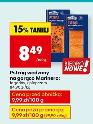 Pstrąg wędzony na gorąco Marinero z pieprzem promocja w Biedronka