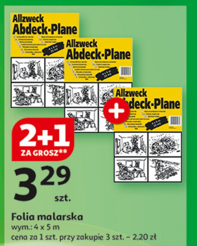 Folia malaraska 4 x 5 m promocja w Auchan