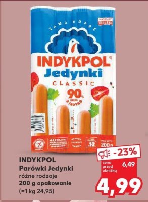Parówki Jedynki różne rodzaje promocja w Kaufland