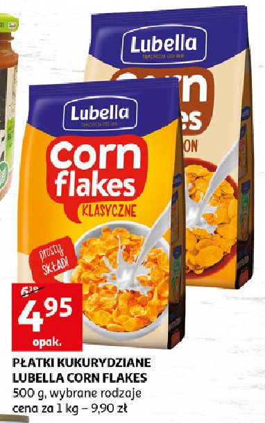 Płatki kukurydziane cynamon Lubella corn flakes promocja