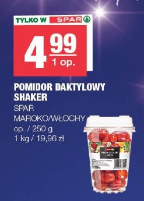 Pomidor daktylowy Shaker Spar maroko/włochy promocja w SPAR